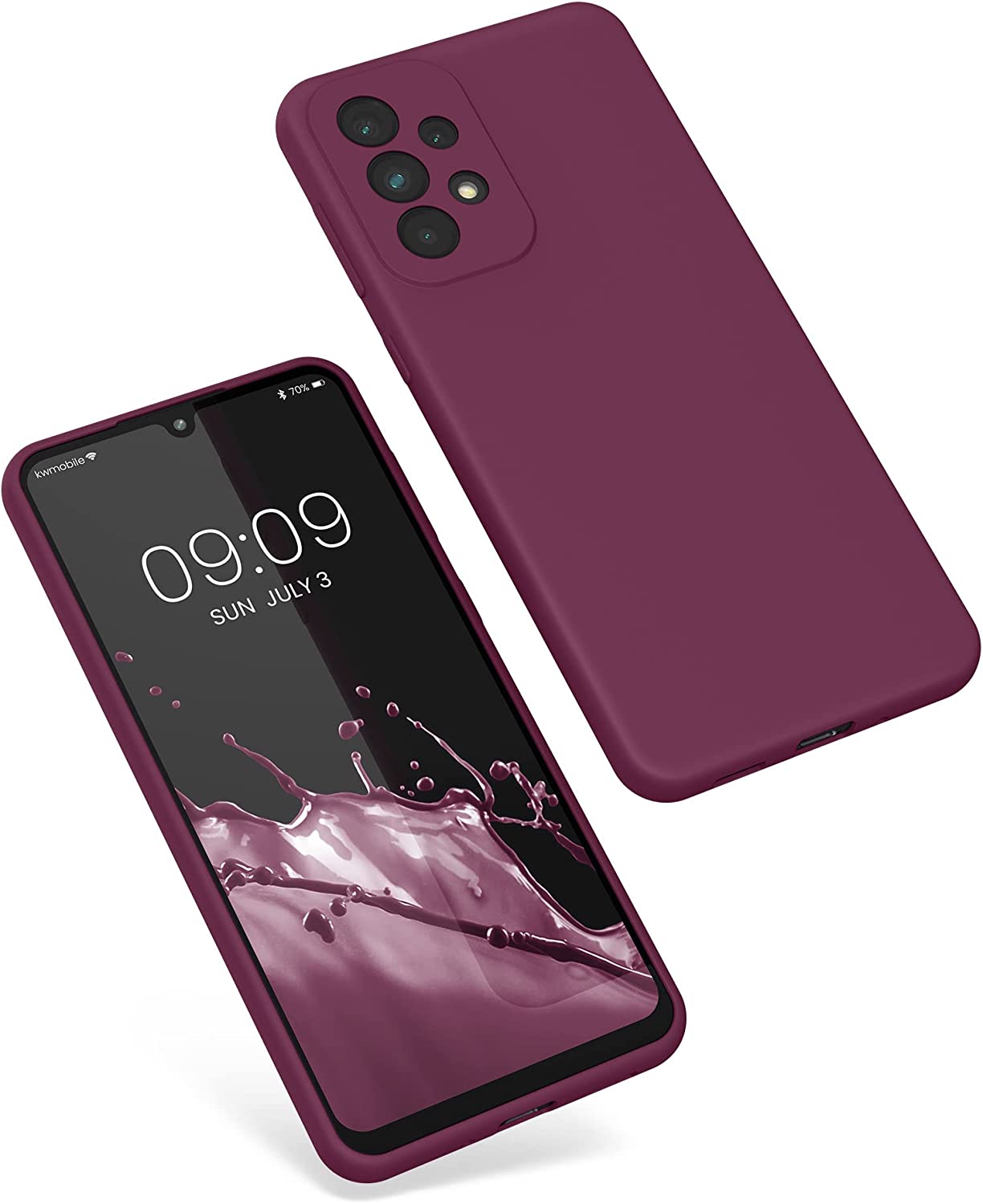 KW Samsung Galaxy A33 5G Θήκη Σιλικόνης Rubberized TPU - Bordeaux Violett - 57833.187