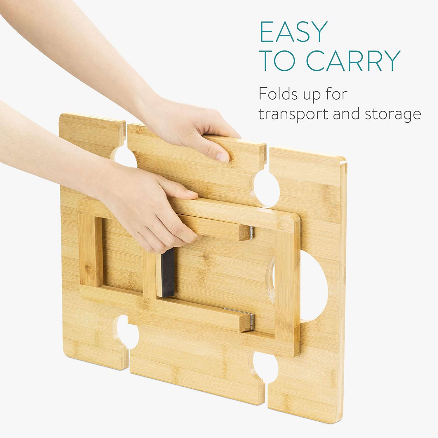 Navaris Φορητό Πτυσσόμενο Τραπεζάκι Πικνίκ - Light Brown - 56161.01