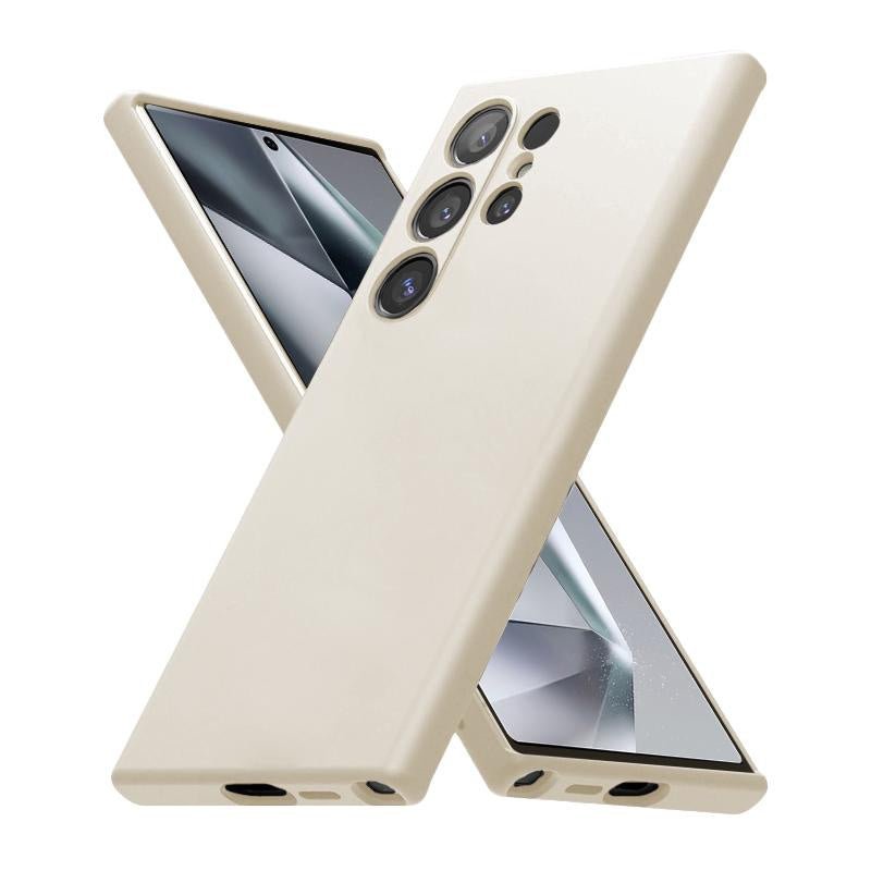 Crong Samsung Galaxy S24 Ultra Cover Θήκη Σιλικόνης - Beige