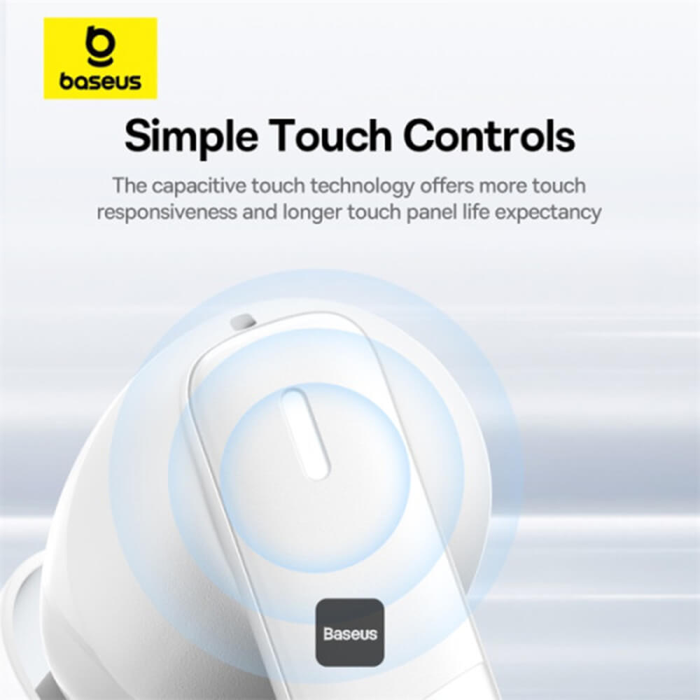 Baseus Bowie E20 - Bluetooth 5.3 - Ασύρματα ακουστικά για Κλήσεις / Μουσική - White