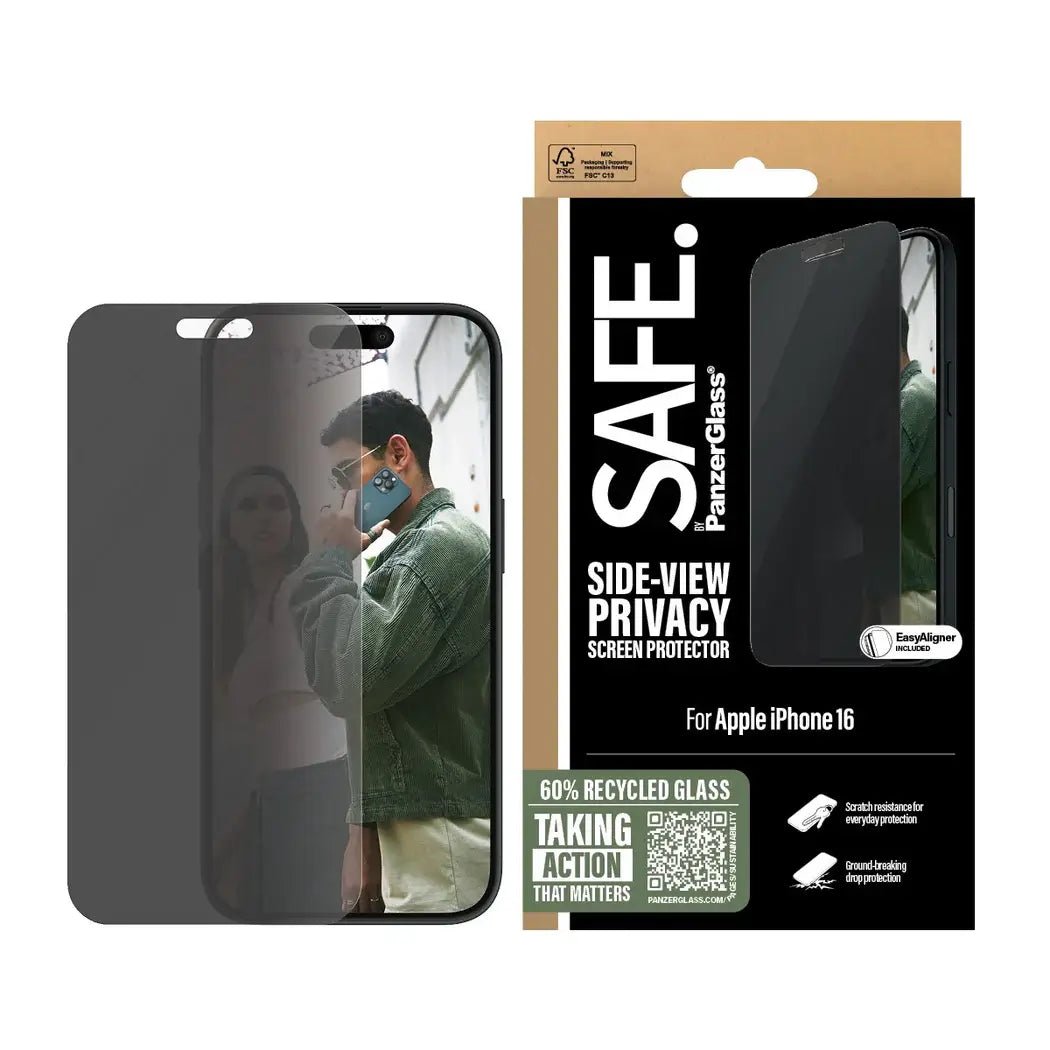 Safe by PanzerGlass iPhone 16 Pro Privacy Ultra - Wide Fit Full Screen Αντιχαρακτικό Γυαλί Οθόνης - Black - SAFEP95876