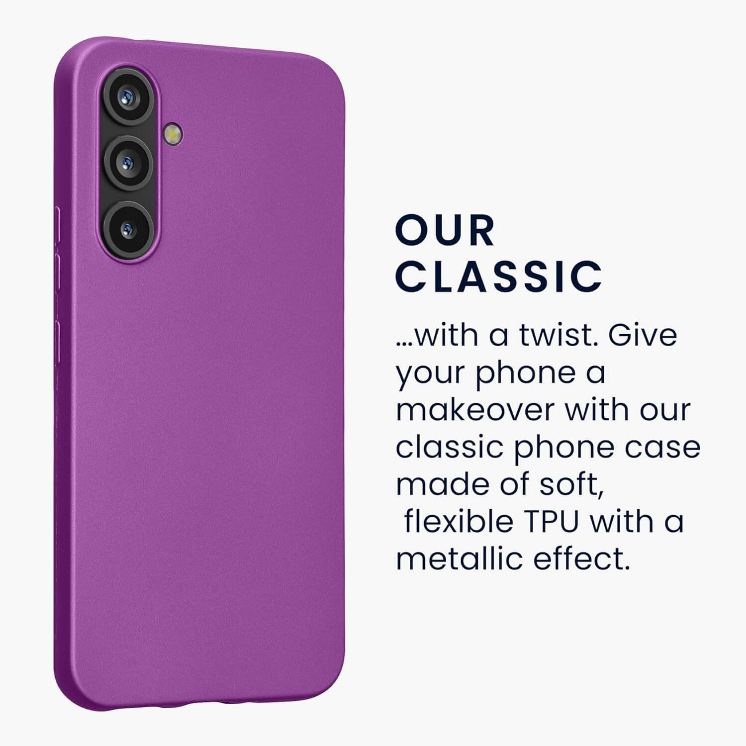 KW Samsung Galaxy A54 5G Θήκη Σιλικόνης TPU - Metallic Purple - 60797.240
