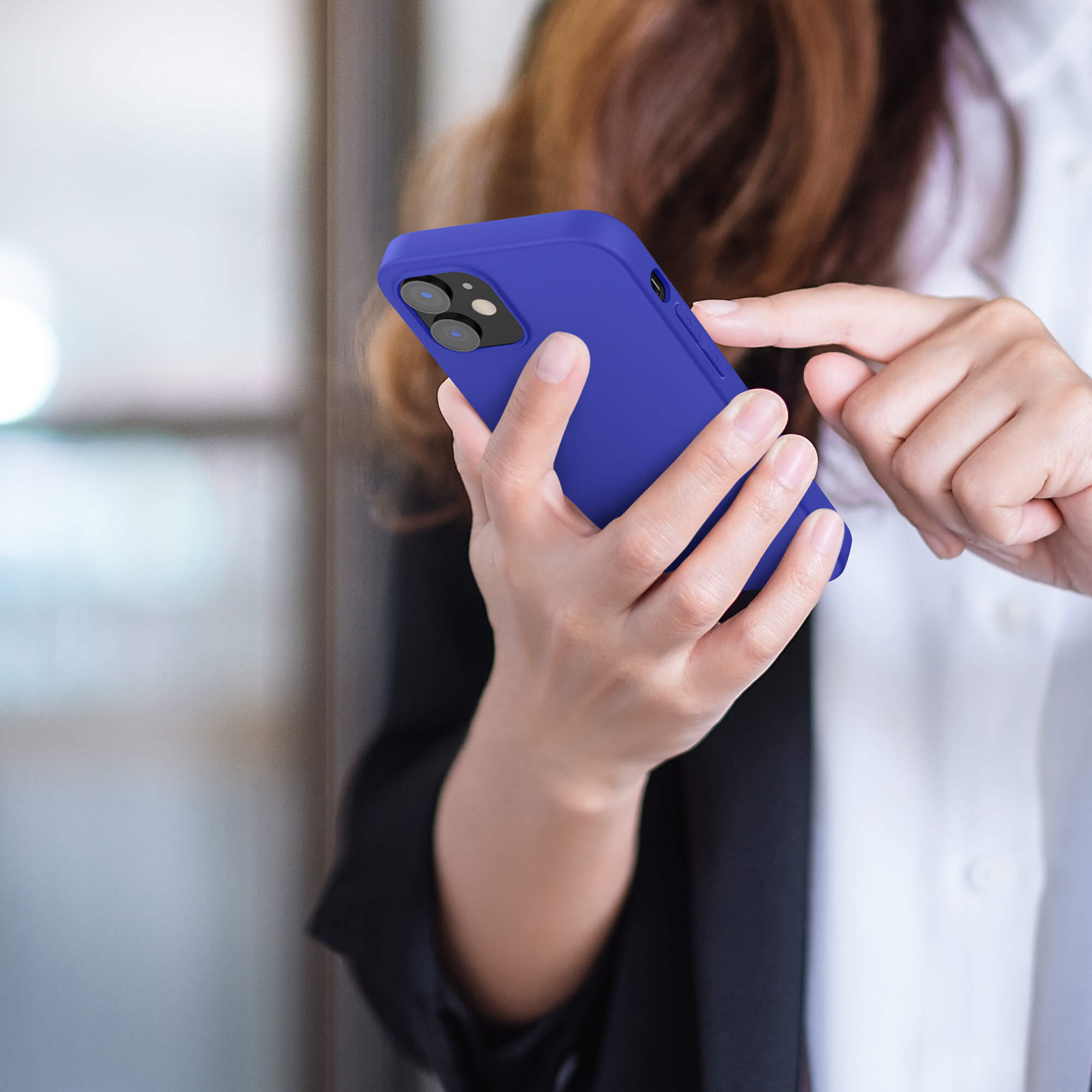 KW iPhone 12 / iPhone 12 Pro Θήκη Σιλικόνης TPU - Royal Blue - 53938.134