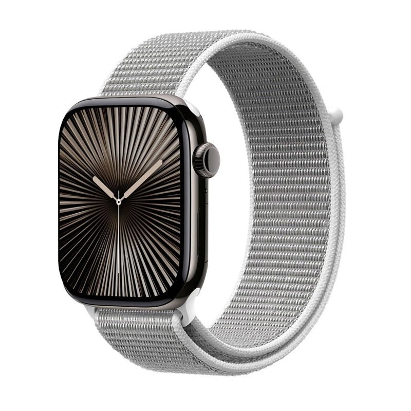 Crong Λουράκι Apple Watch 2/3/4/5/6/7/8/9/10/11 - SE (1/2/3) - 38/40/41/42mm από Νάιλον - Nylon - Silver Grey