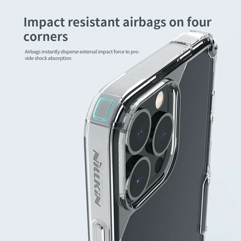 Nillkin iPhone 13 Pro Nature Pro - Σκληρή Θήκη με Πλαίσιο Σιλικόνης - Διάφανη