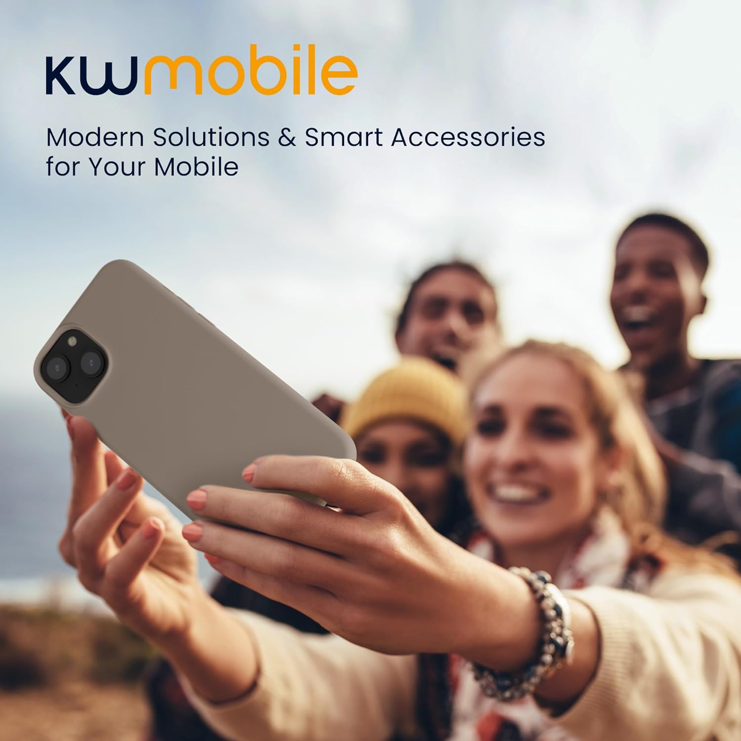 KW iPhone 15 Θήκη Σιλικόνης Rubberized TPU - Taupe - 61953.43