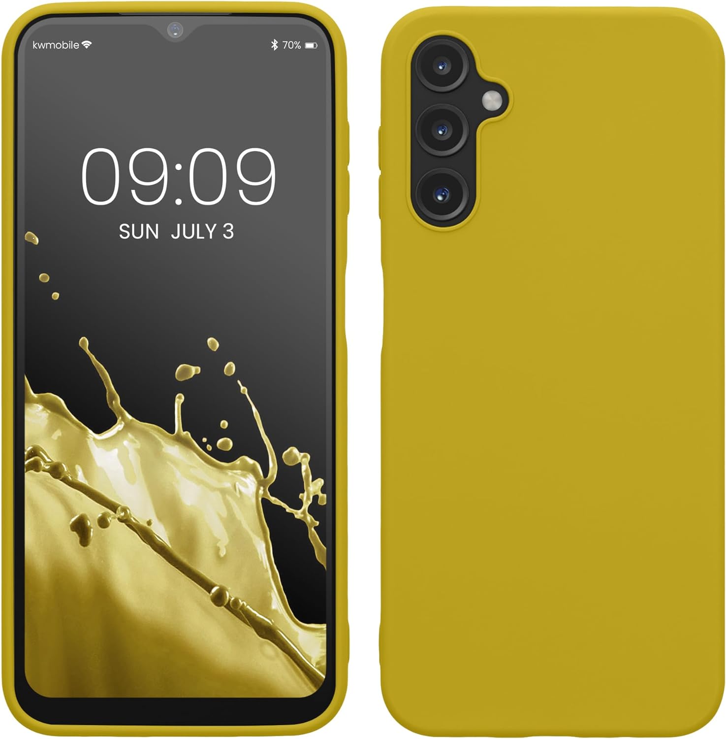 KW Samsung Galaxy A14 5G Θήκη Σιλικόνης TPU - Bright Yellow