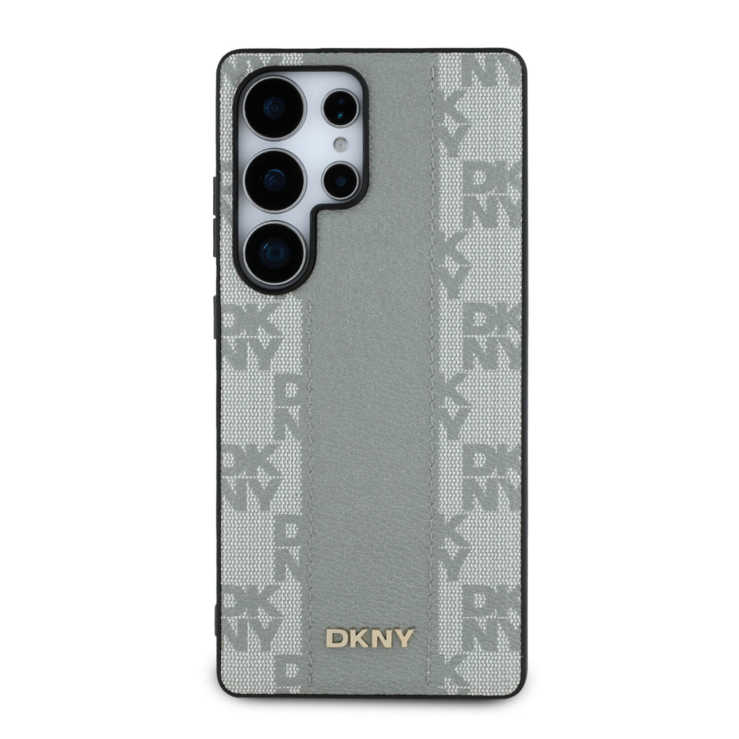 DKNY Samsung Galaxy S25 Ultra - Leather Checkered Pattern MagSafe Σκληρή Θήκη με Επένδυση Συνθετικού Δέρματος - Taupe