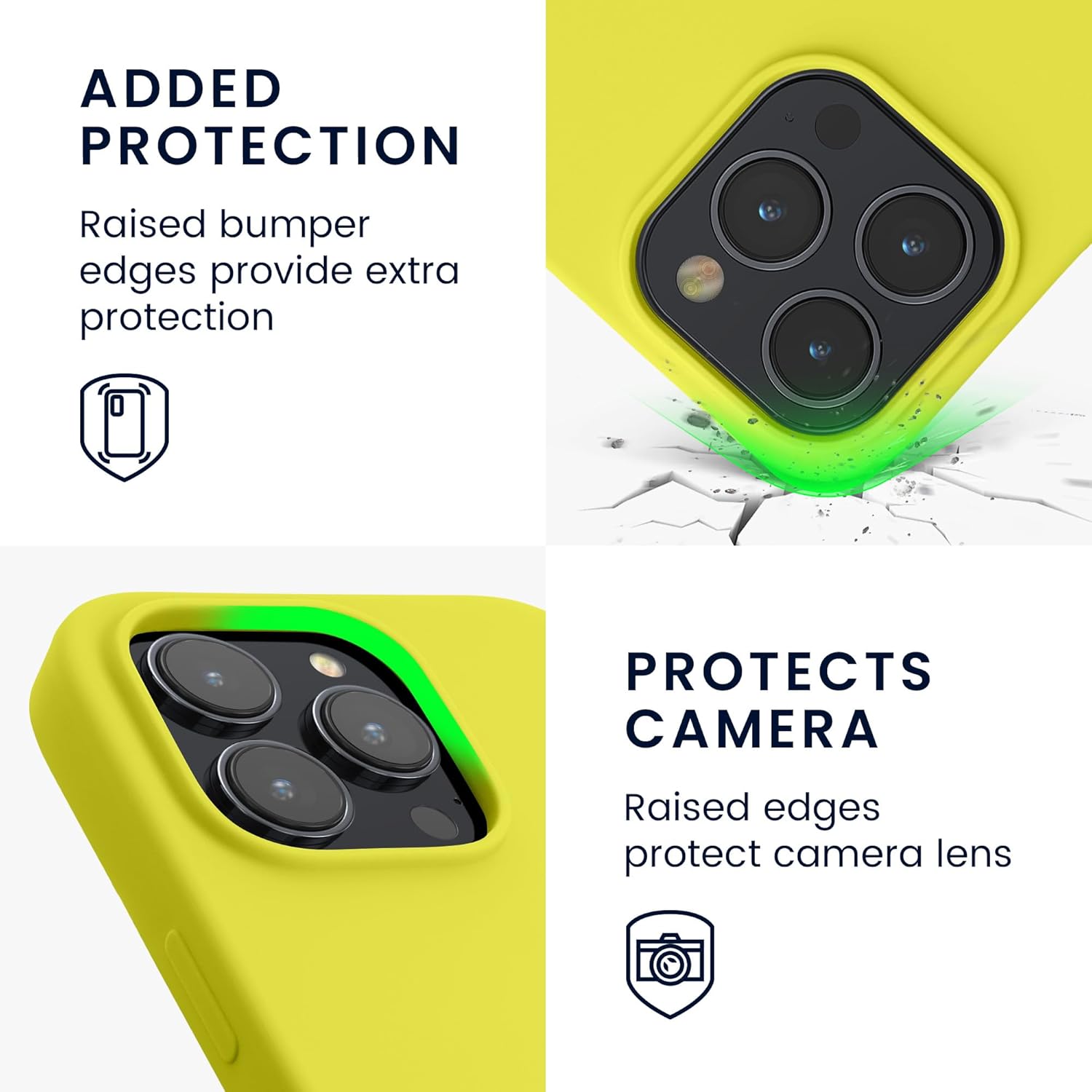 KW iPhone 15 Pro Θήκη Σιλικόνης Rubberized TPU - Lemon Yellow