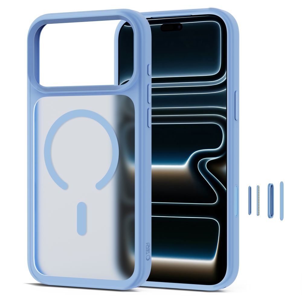 Tech-Protect iPhone 18 Pro / iPhone 17 Pro - Σκληρή Θήκη MagSafe με Πλαίσιο Σιλικόνης - MagMat MagSafe CC - Matte Light Blue
