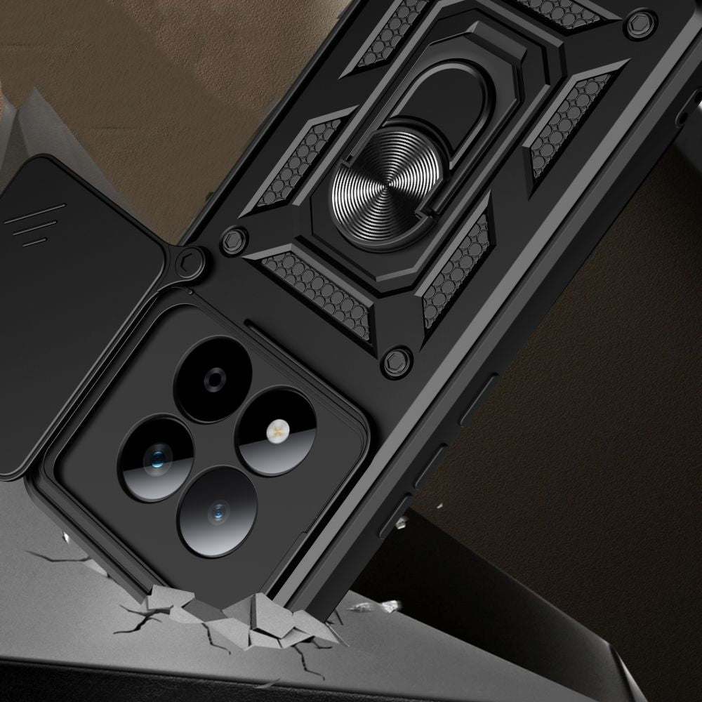 Tech - Protect Xiaomi Redmi Note 15 Pro 5G - Σκληρή Θήκη με Πλαίσιο Σιλικόνης και Δαχτυλίδι Συγκράτησης - Camshield Pro - Matte Black