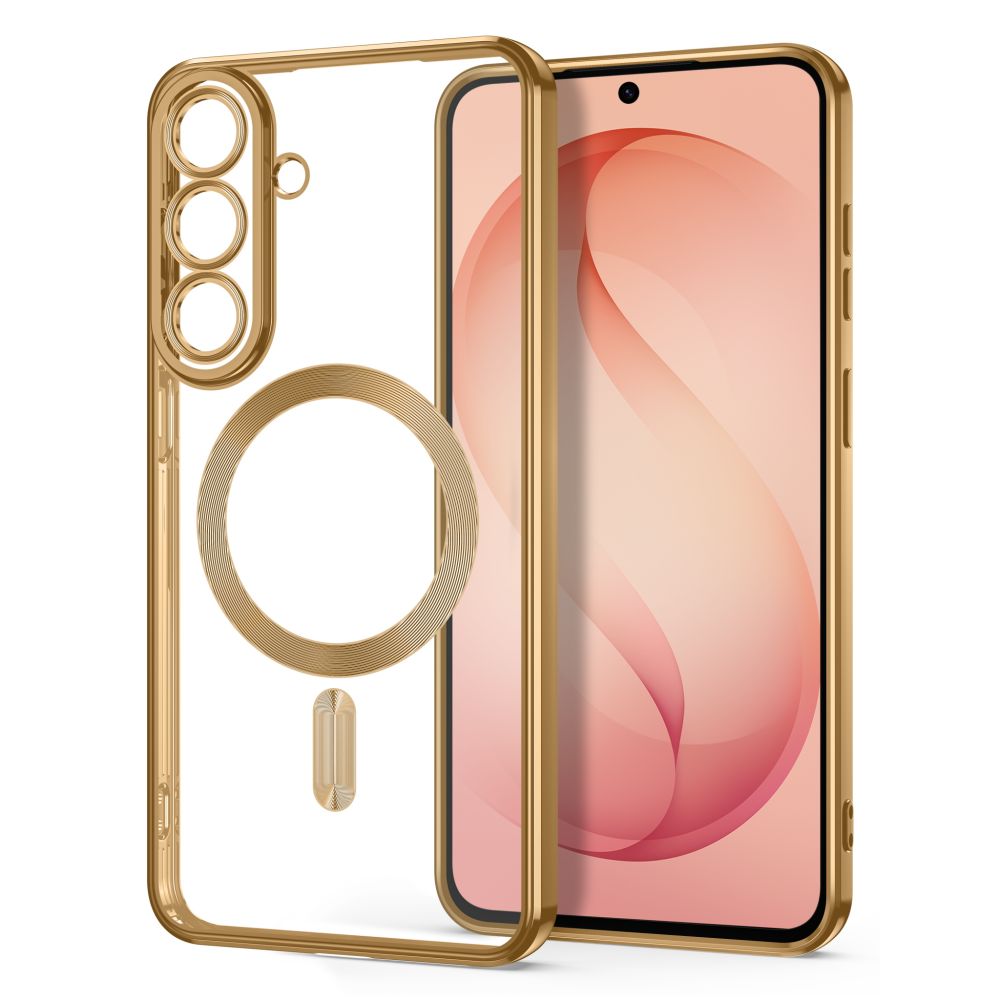 Tech-Protect Samsung Galaxy S26 FE - Θήκη Σιλικόνης TPU με MagSafe - MagFlex - Clear / Shiny Gold