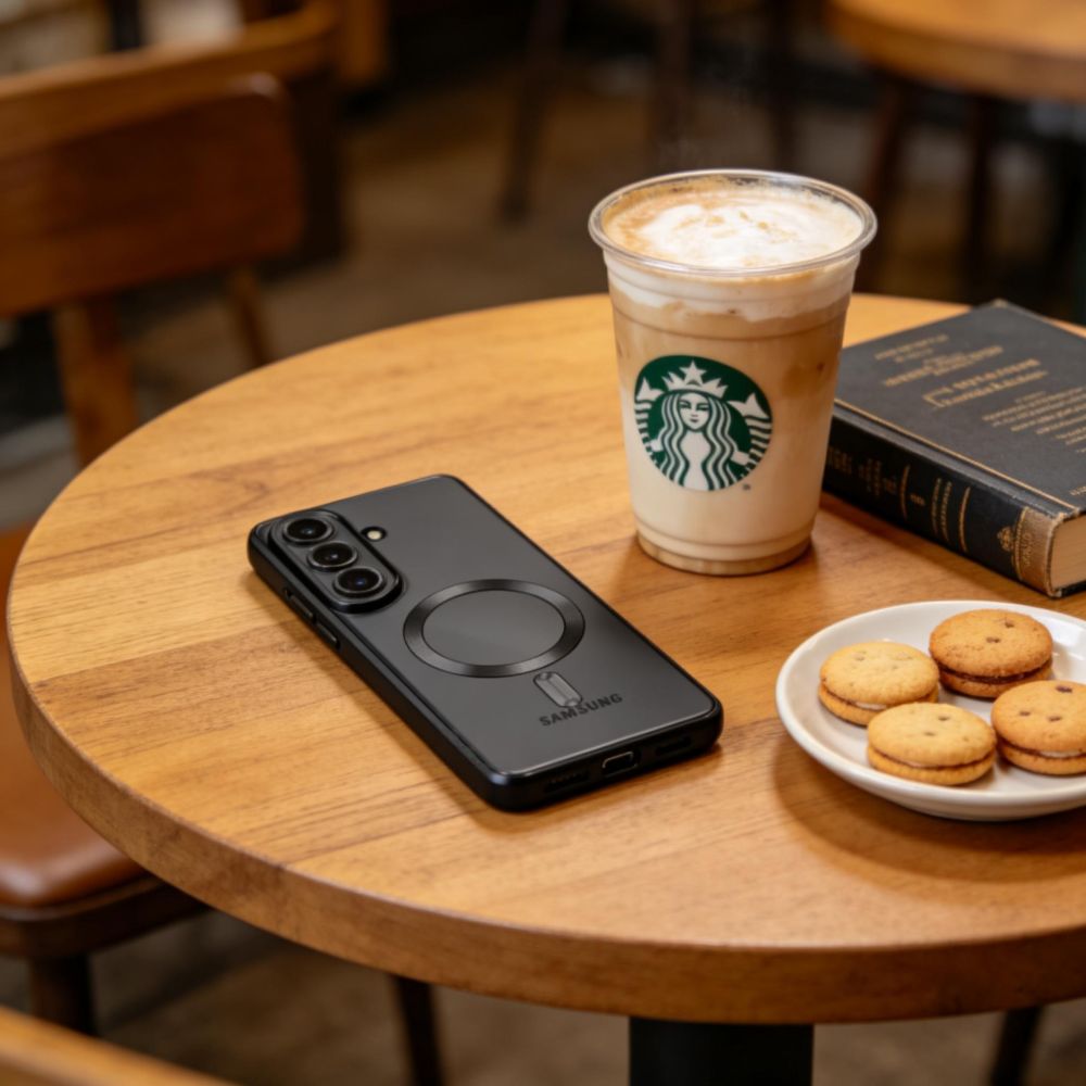 Tech - Protect Samsung Galaxy A37 5G - Θήκη Σιλικόνης TPU με MagSafe - MagFlex - Clear / Shiny Black