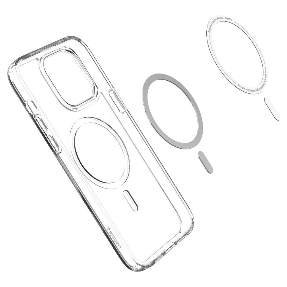 Spigen iPhone 14 Pro Ultra Hybrid Mag Σκληρή Θήκη με Πλαίσιο Σιλικόνης Και MagSafe - Frost Clear / White
