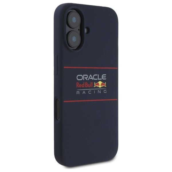 Red Bull iPhone 16 - Silicone Horizontal Logo - MagSafe Σκληρή Θήκη με Πλαίσιο Σιλικόνης - Navy - RBHMP16S24SIHSRV