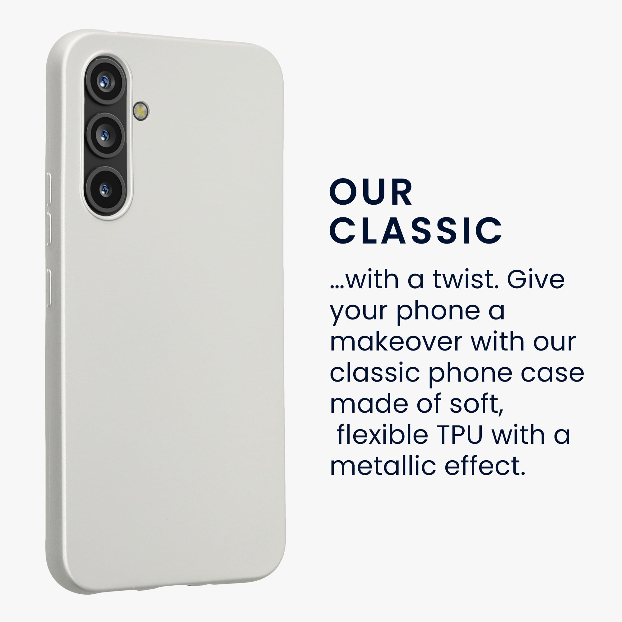 KW Samsung Galaxy A54 5G Θήκη Σιλικόνης TPU - Metallic Silver