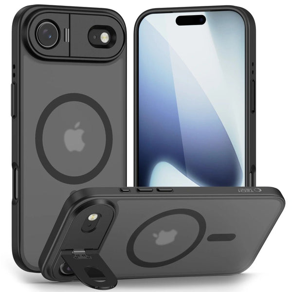 Tech - Protect iPhone Air - Magstand MagSafe - Σκληρή Θήκη με Πλαίσιο Σιλικόνης και Stand - Matte Black / Ημιδιάφανη