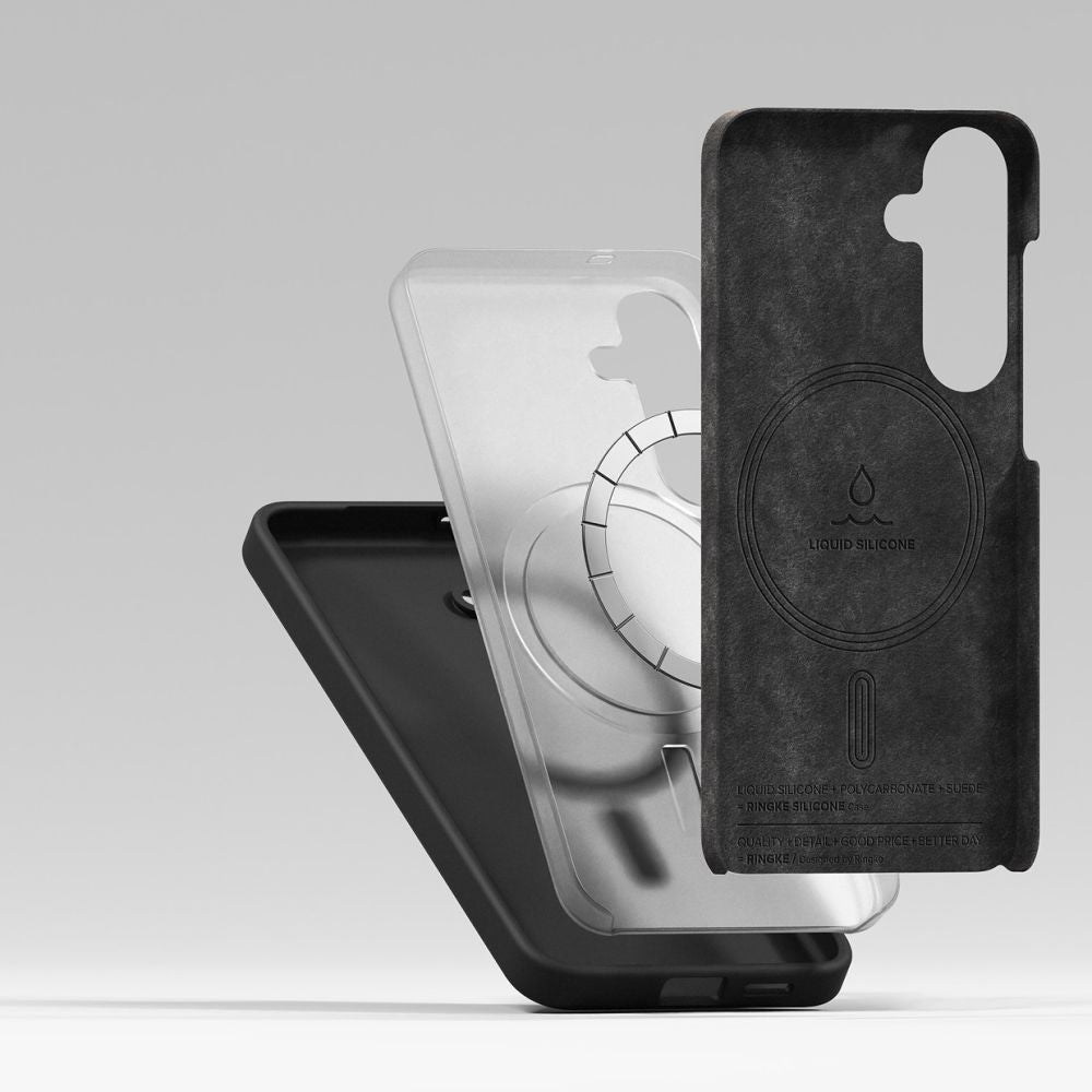 Ringke Samsung Galaxy S25 Silicone Magnetic MagSafe Case Θήκη Σιλικόνης με MagSafe - Black