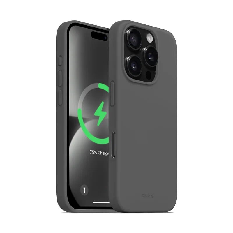 Crong iPhone 16 Pro Color Cover Magnetic - Θήκη Σιλικόνης με MagSafe - Titanium