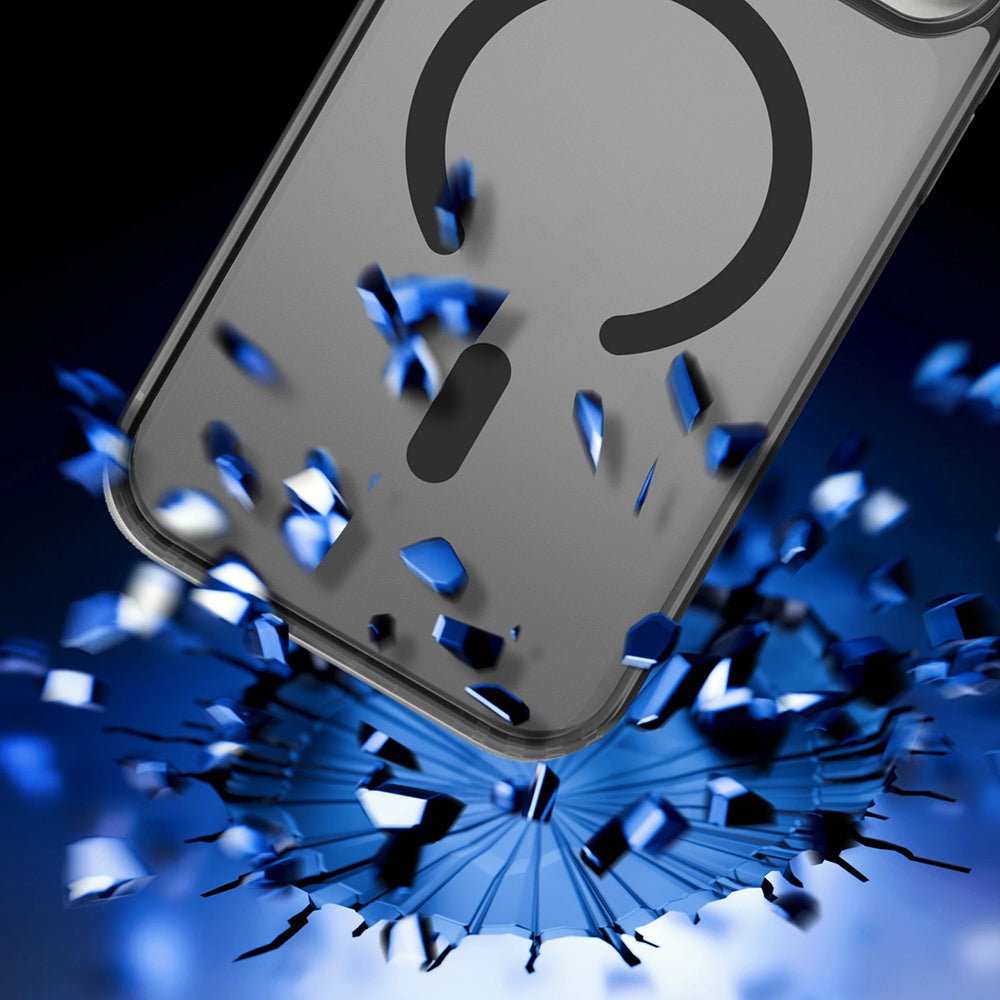 3MK iPhone 17 Pro Max Σκληρή Θήκη με Πλαίσιο Σιλικόνης και MagSafe - Frosty MagCase - Black
