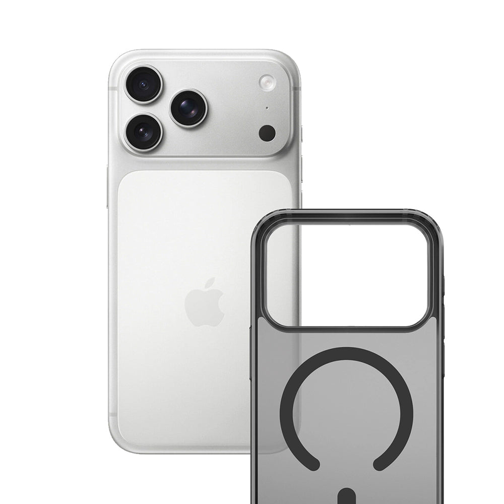 3MK iPhone 17 Pro Max Σκληρή Θήκη με Πλαίσιο Σιλικόνης και MagSafe - Frosty MagCase - Black