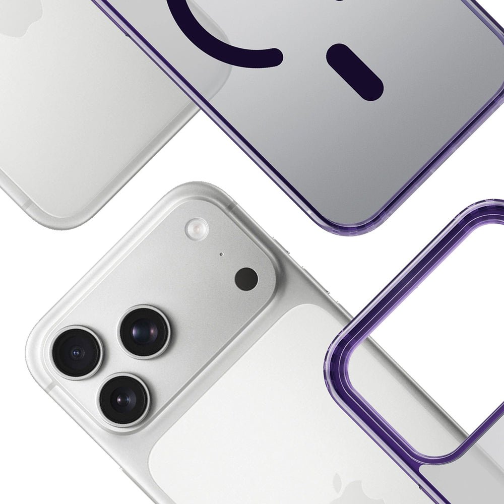 3MK iPhone 17 Pro Max Σκληρή Θήκη με Πλαίσιο Σιλικόνης και MagSafe - Frosty MagCase - Purple