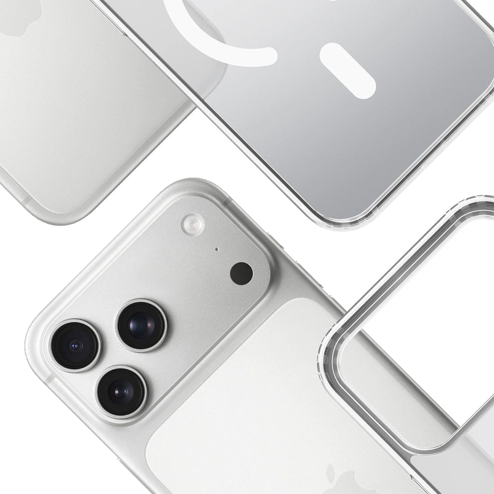 3MK iPhone 17 Pro Max Σκληρή Θήκη με Πλαίσιο Σιλικόνης και MagSafe - Frosty MagCase - White
