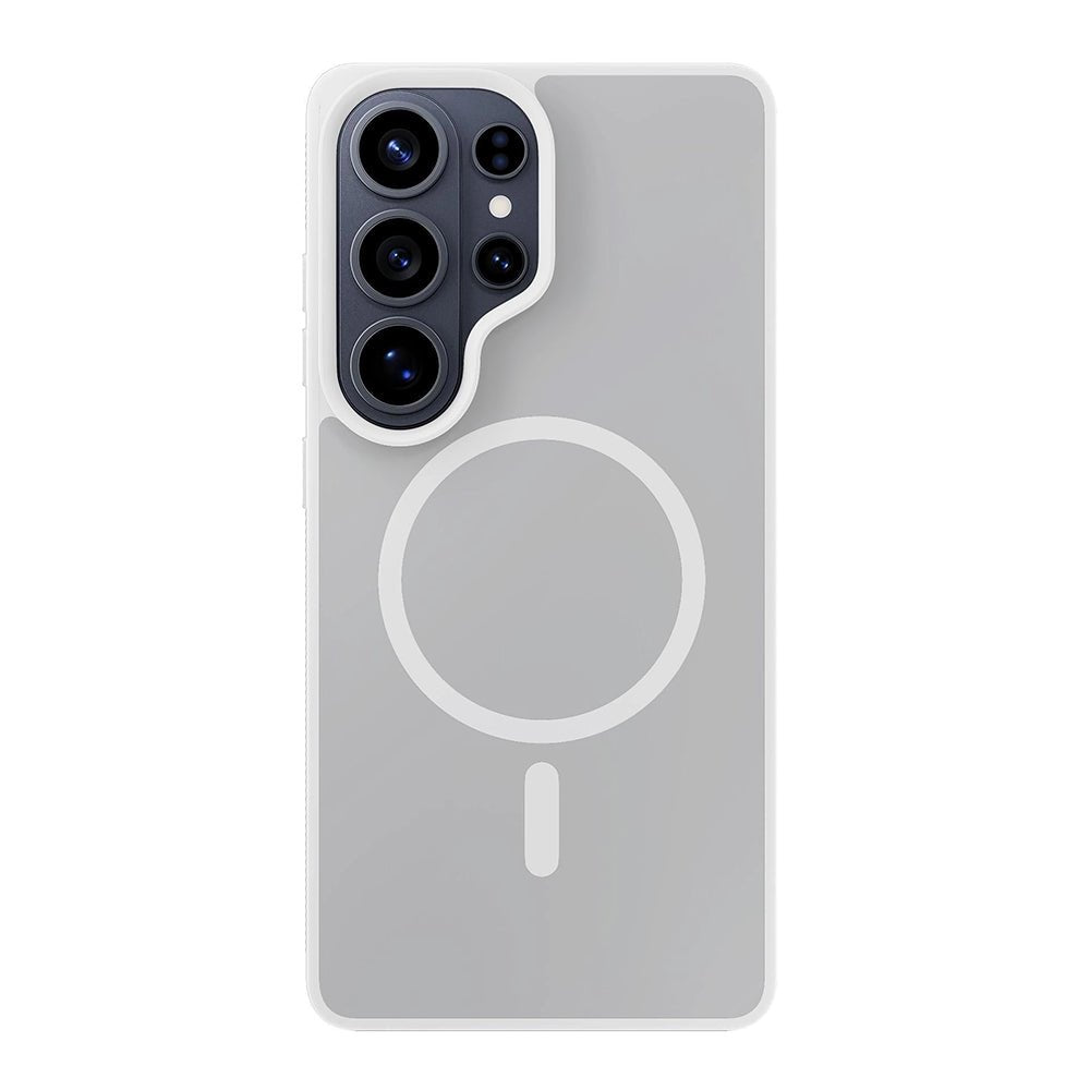 3MK Samsung Galaxy S26 Ultra - Σκληρή Θήκη με Πλαίσιο Σιλικόνης και MagSafe - Smoke MagCase - White
