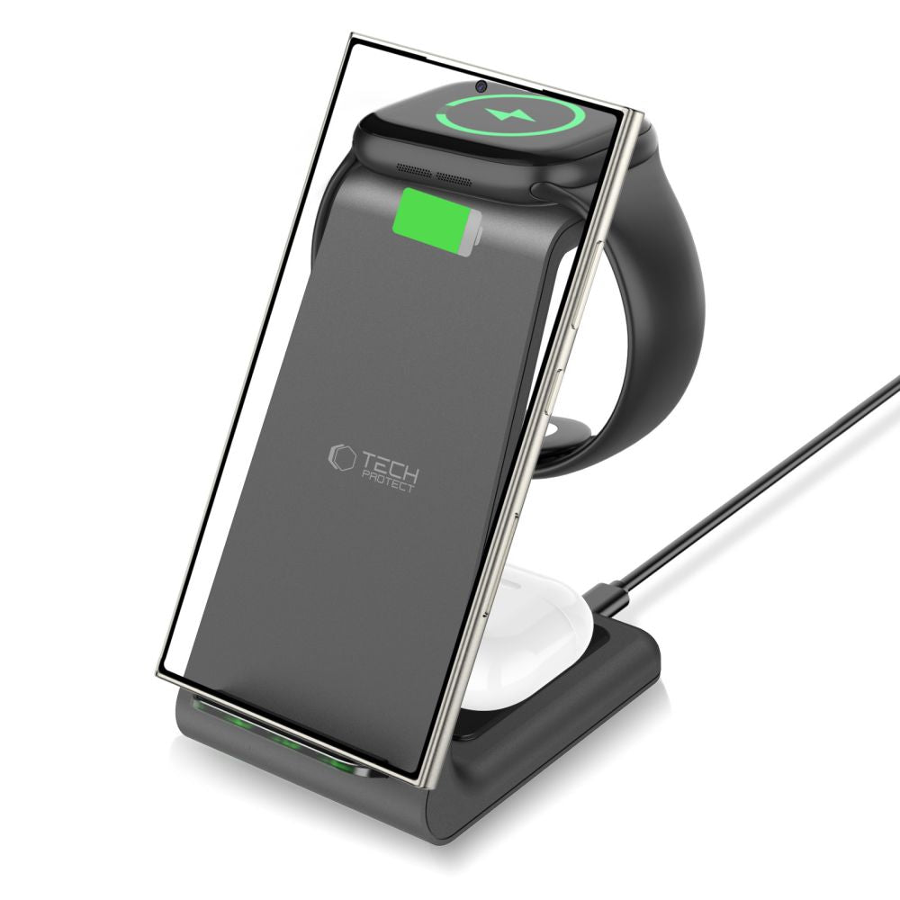 Tech - Protect QI15W - A36 3in1 Ασύρματος Φορτιστής για Android - Black