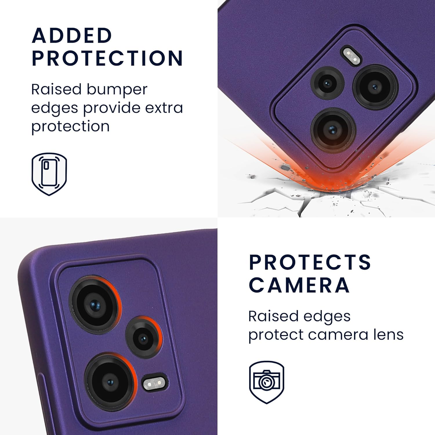 KW Xiaomi Redmi Note 12 Pro 5G Θήκη Σιλικόνης TPU - Metallic Blue Purple