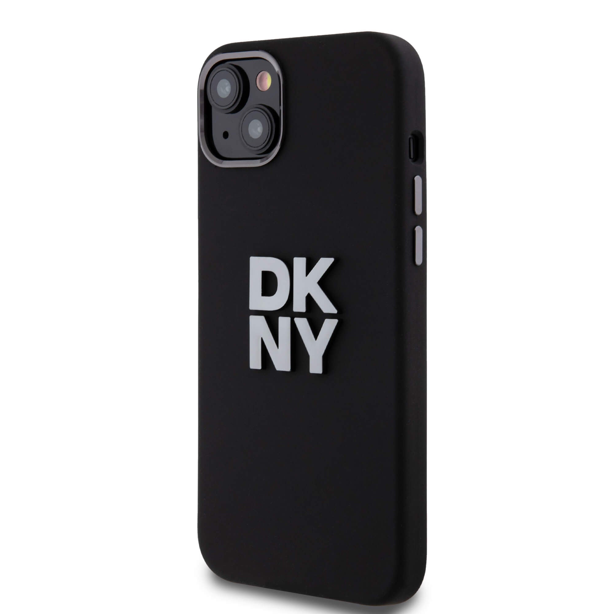 DKNY iPhone 15 Plus / 14 Plus - Liquid Silicone Metal Logo - Σκληρή Θήκη με Πλαίσιο Σιλικόνης - Black