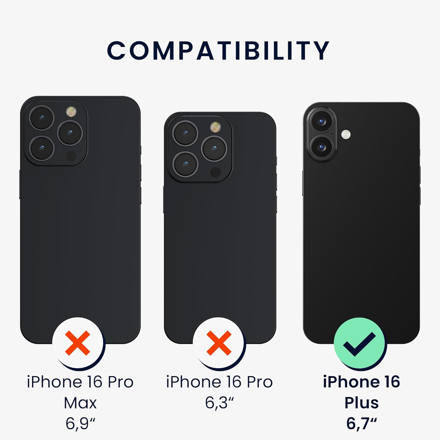 KW iPhone 16 Plus Θήκη Σιλικόνης TPU με Υποδοχή για Κάρτα - Black