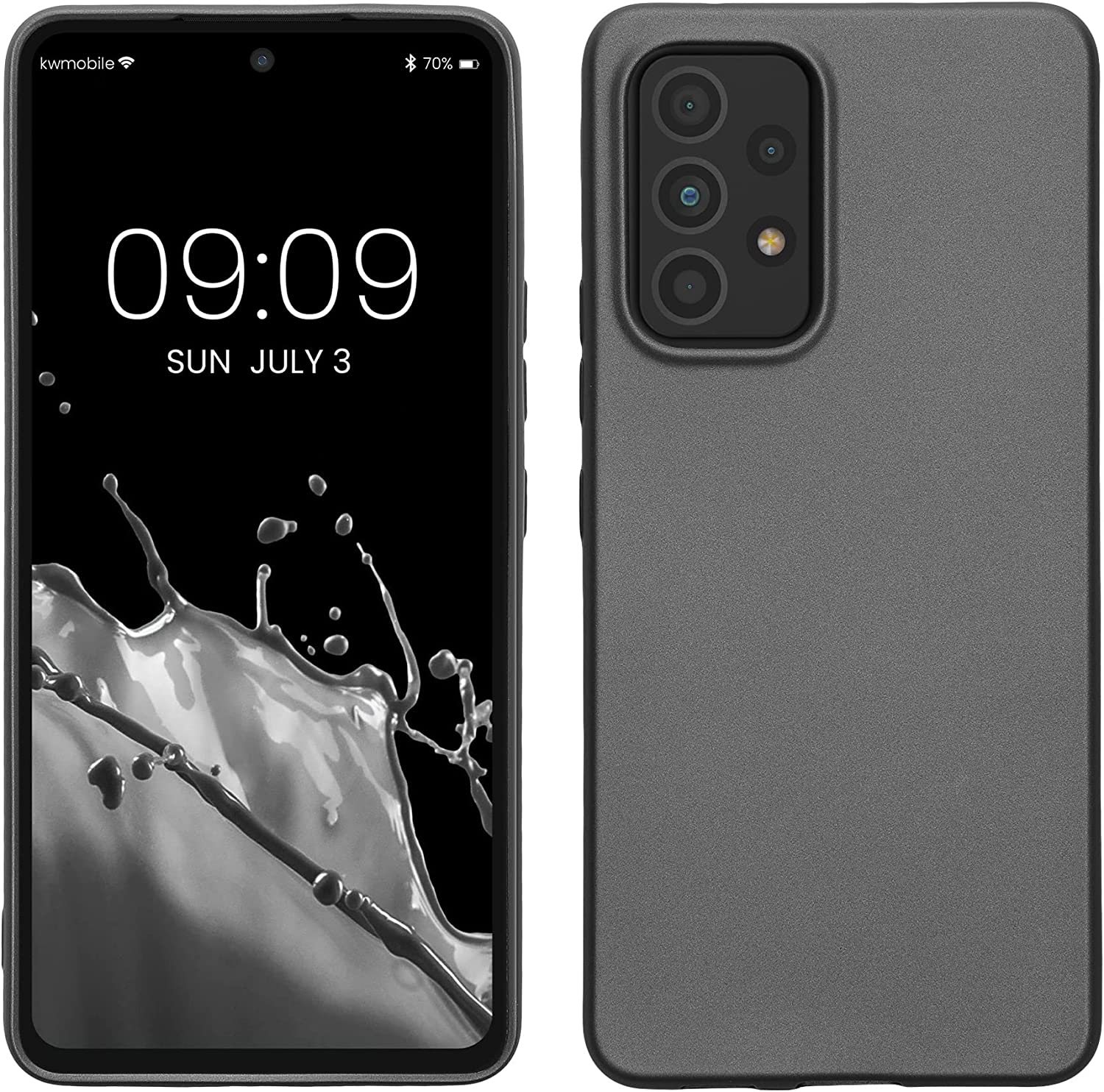KW Samsung Galaxy A53 5G Θήκη Σιλικόνης TPU - Metallic Grey - 57958.232
