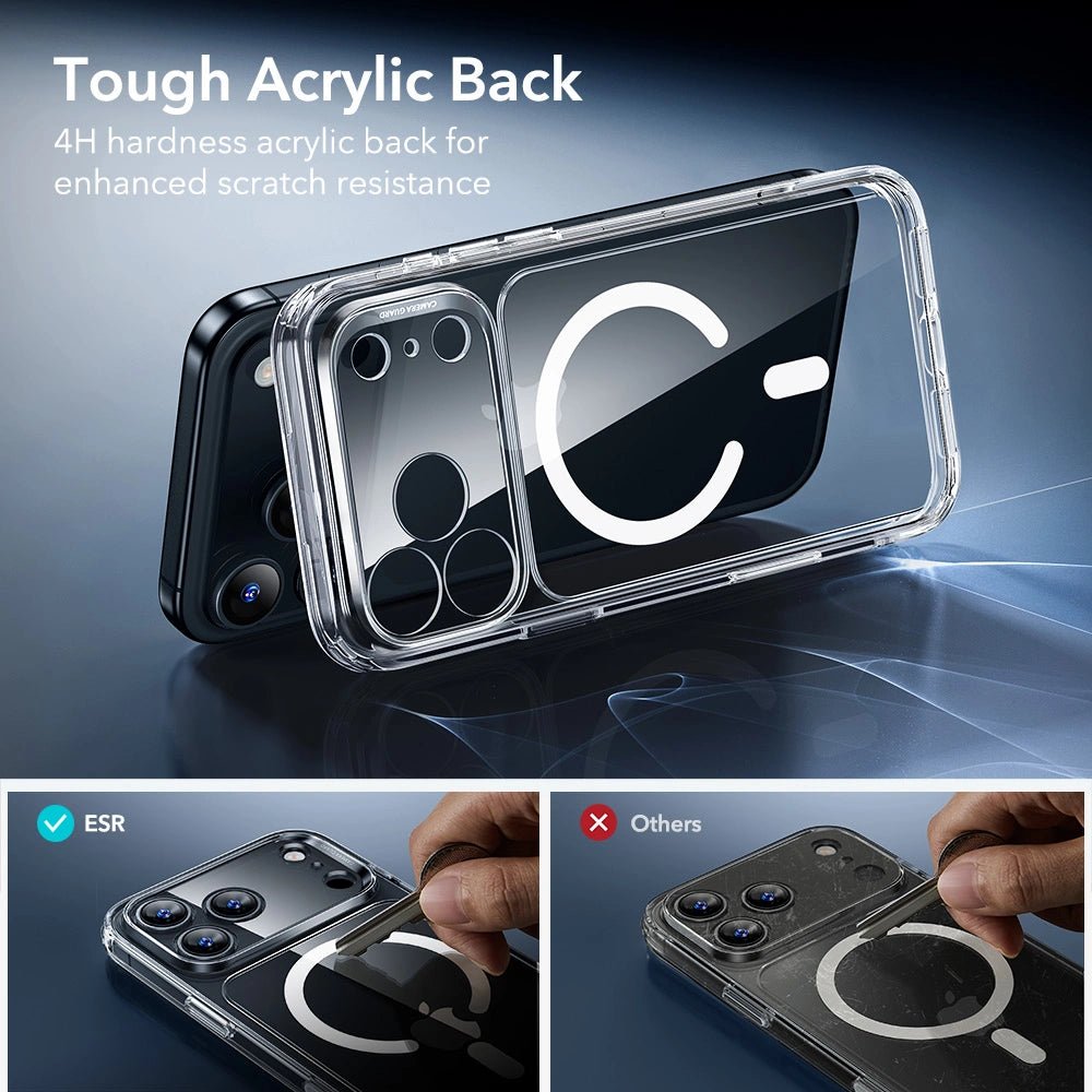 ESR iPhone 17 Pro - Σετ με Classic Hybrid MagSafe Σκληρή Θήκη με Πλαίσιο Σιλικόνης και Αντιχαρακτικό Γυαλί Οθόνης - Διάφανη