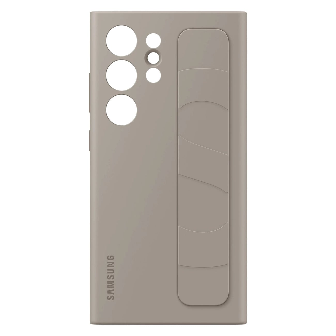 Samsung Standing Grip - Samsung Galaxy S24 Ultra Θήκη Σιλικόνης με Finger Holder / Stand - Taupe - EF - GS928CUEGWW