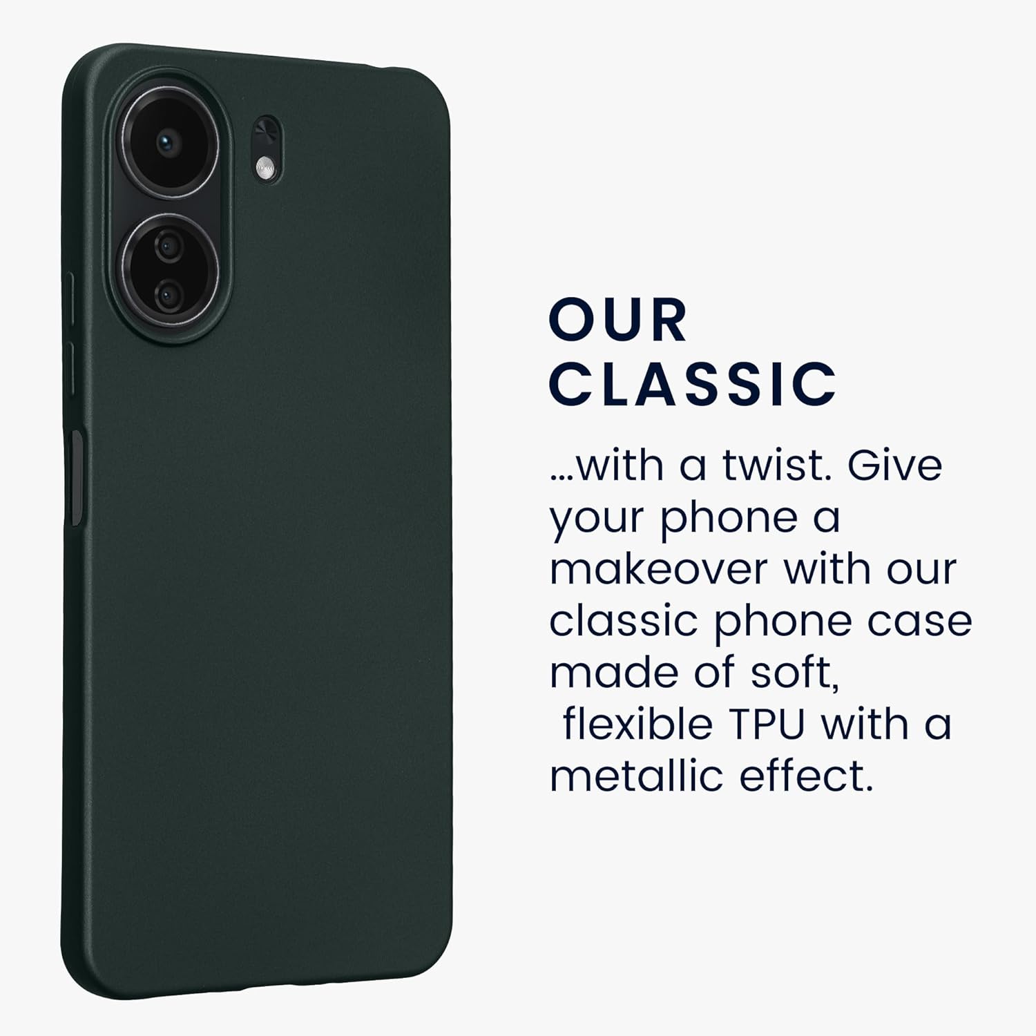 KW Xiaomi Redmi 13C / Poco C65 Θήκη Σιλικόνης TPU - Metallic Petrol