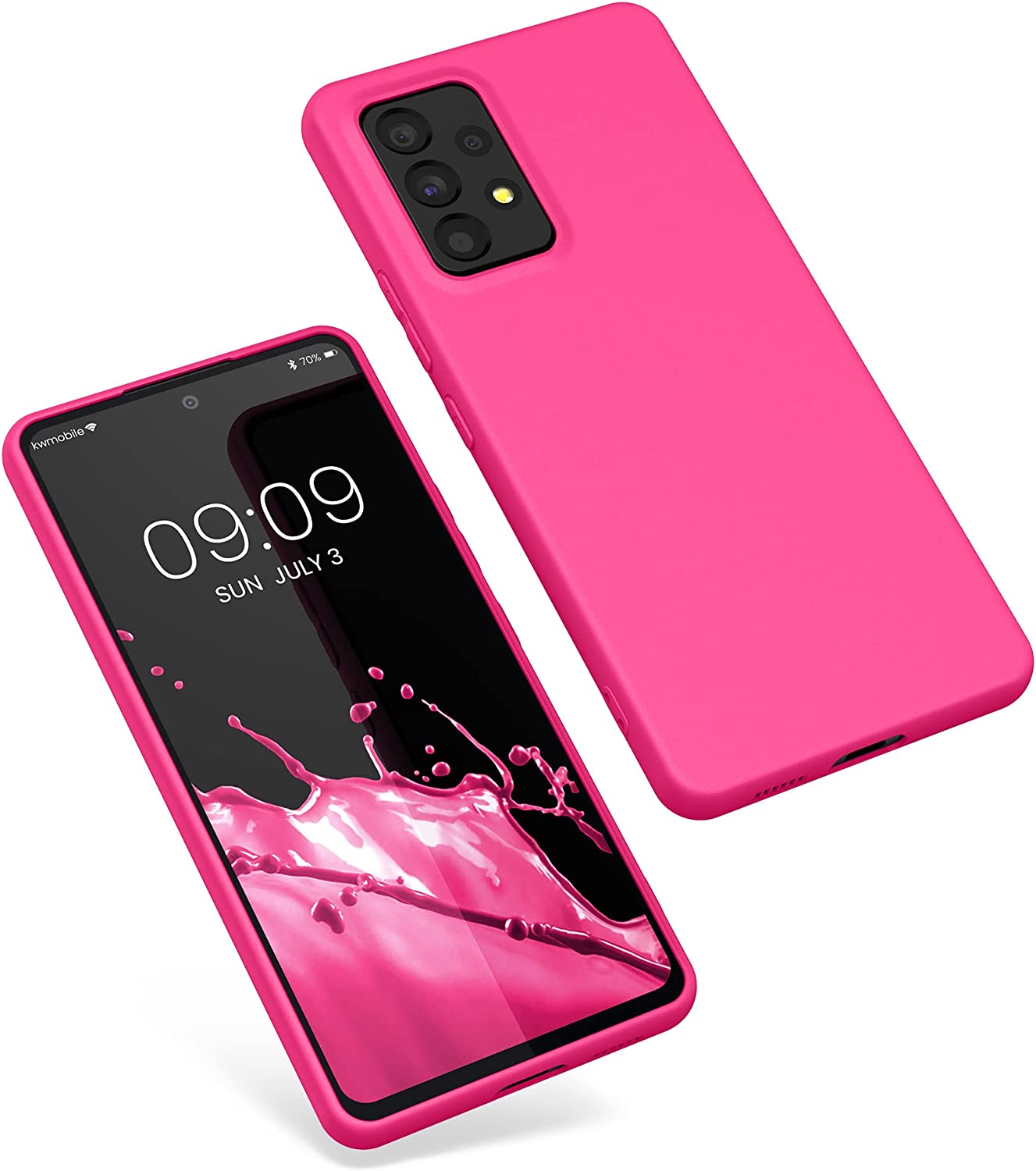 KW Samsung Galaxy A53 5G Θήκη Σιλικόνης TPU - Neon Pink - 57808.77
