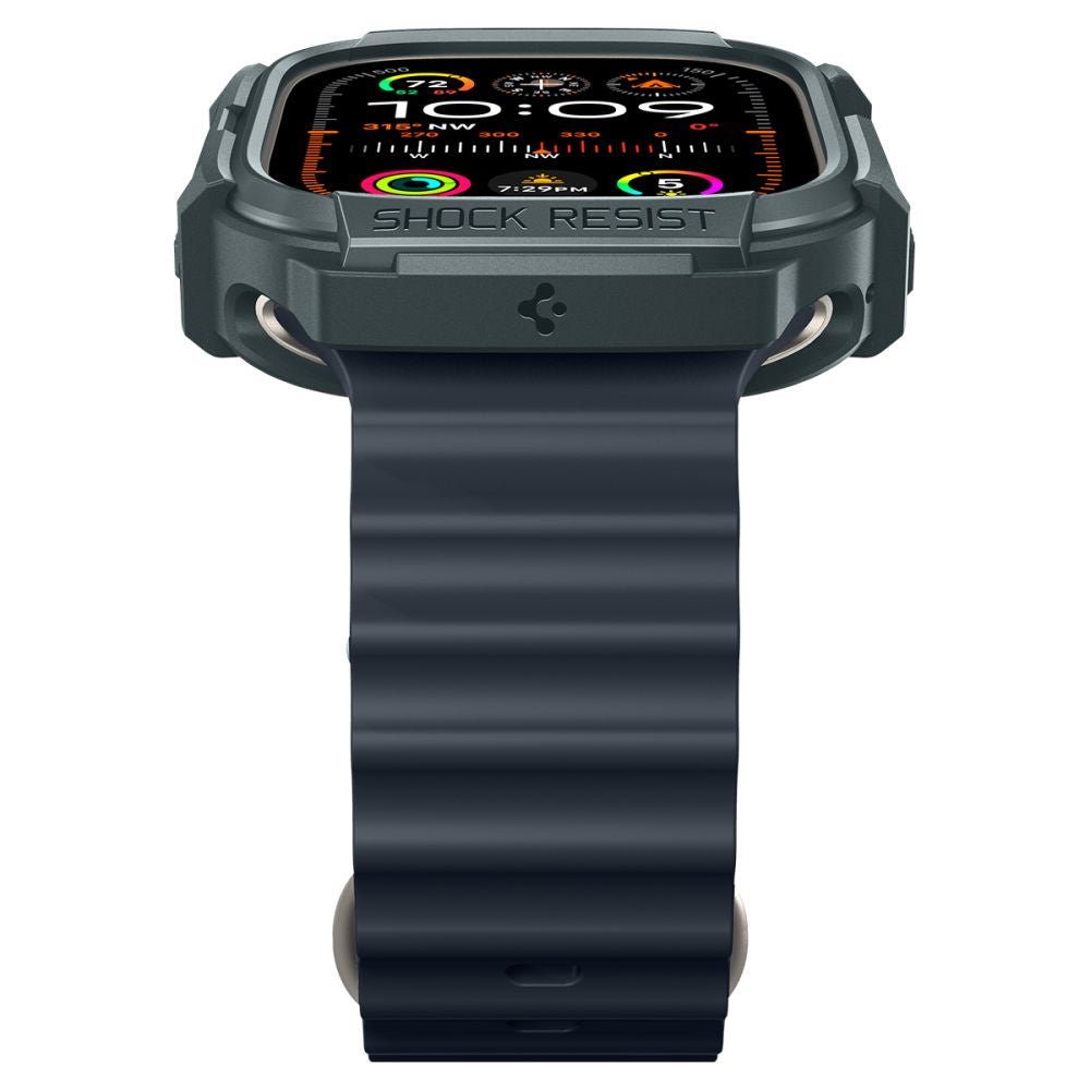 Spigen Θήκη Apple Watch Ultra (1/2/3) - 49mm Rugged Armor - Abyss Green