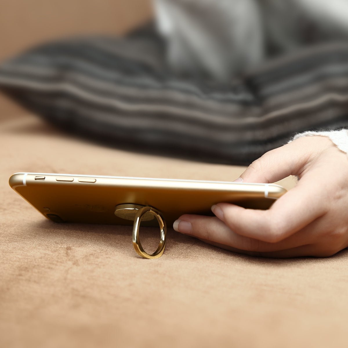 Baseus Privity Ring Holder - Δαχτυλίδι Συγκράτησης Κινητού / Tablet - Βάση Στήριξης - Gold - SUMQ - 0V