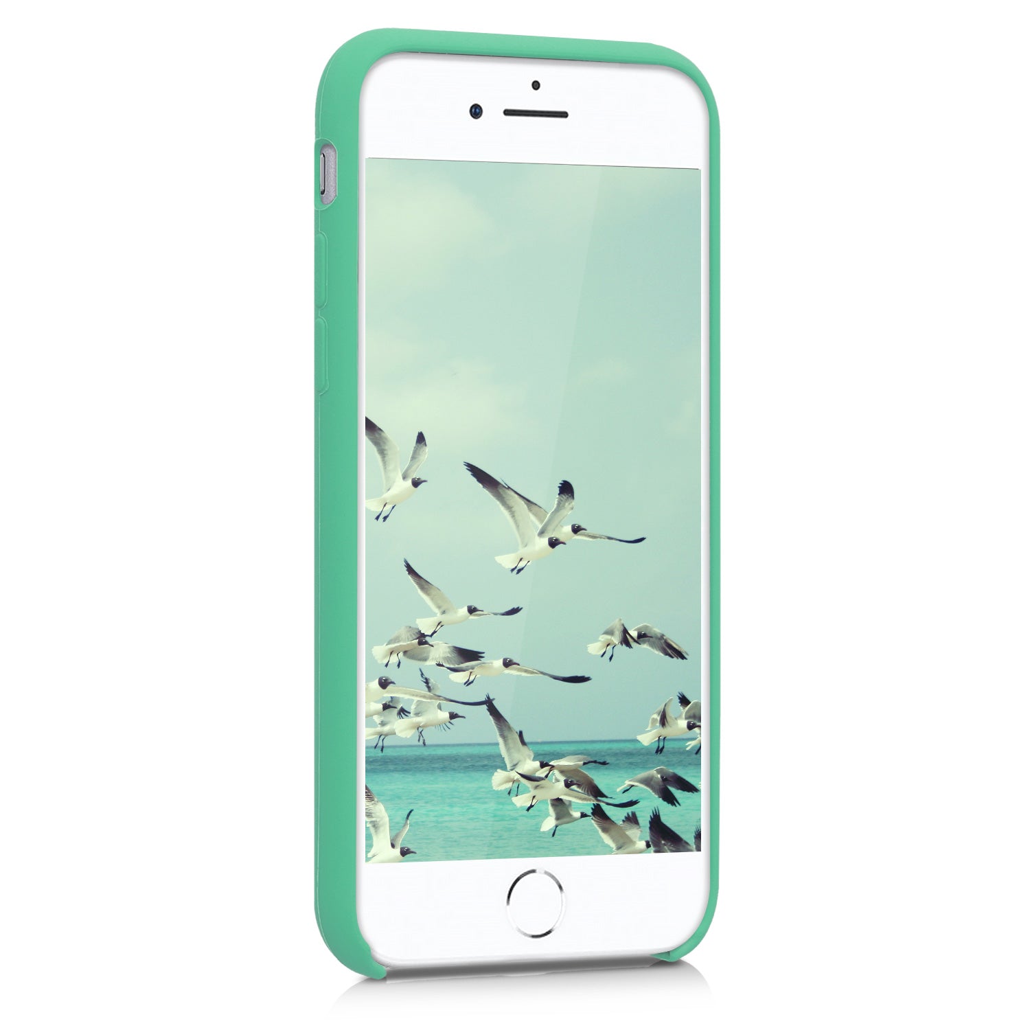 KW iPhone SE 2022 / SE 2020 / 7 / 8 Θήκη Σιλικόνης Rubber TPU - Peppermint Green - 40225.147
