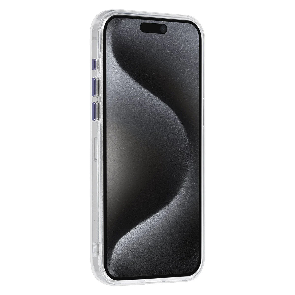 Tuniq iPhone 15 Pro Max - Σκληρή MagSafe Θήκη με Περιστρεφόμενο Δαχτυλίδι Συγκράτησης - Διάφανη / Μοβ