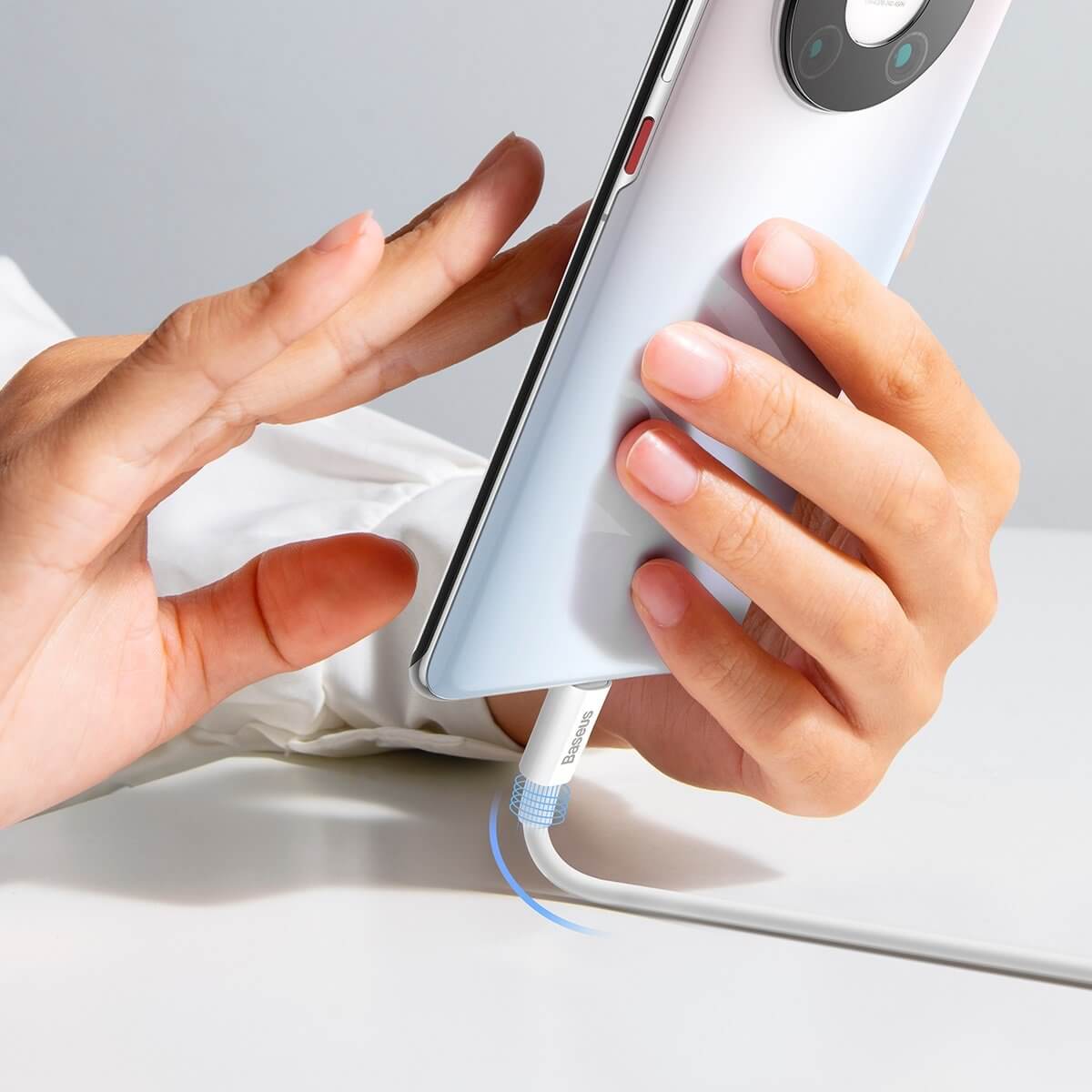 Baseus Superior Series SUPERVOOC Καλώδιο Δεδομένων και Φόρτισης 65W 1m - USB to Type - C - White - CAYS000902