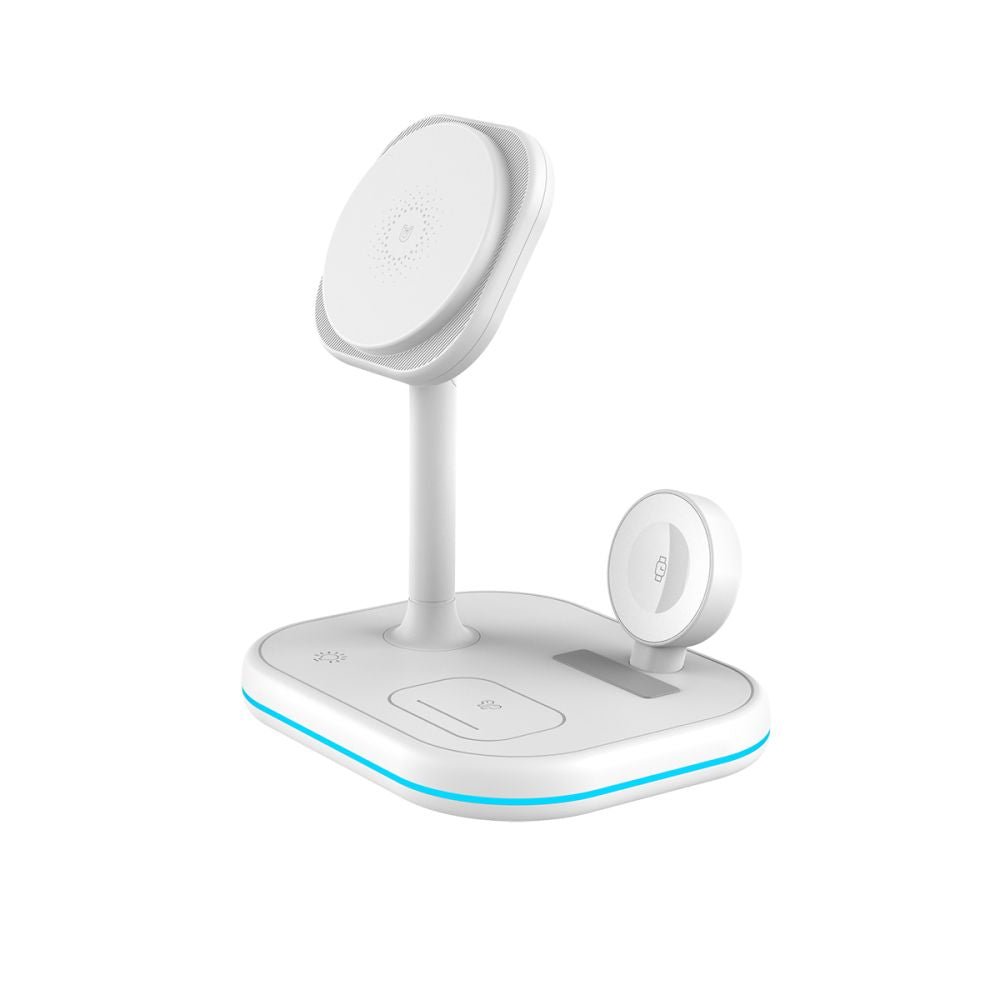 Tech - Protect QI15W - A27 3in1 Ασύρματος Μαγνητικός Φορτιστής MagSafe - White