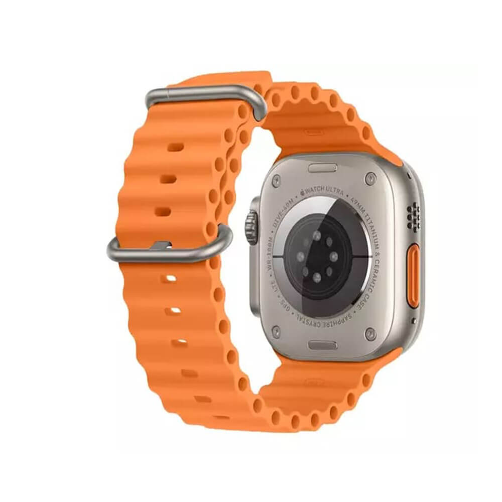 Techsuit Λουράκι Apple Watch 2/3/4/5/6/7/8/9/10/11 - SE (1/2/3) - 38/40/41/42mm Watchband W038 Σιλικόνης - Orange