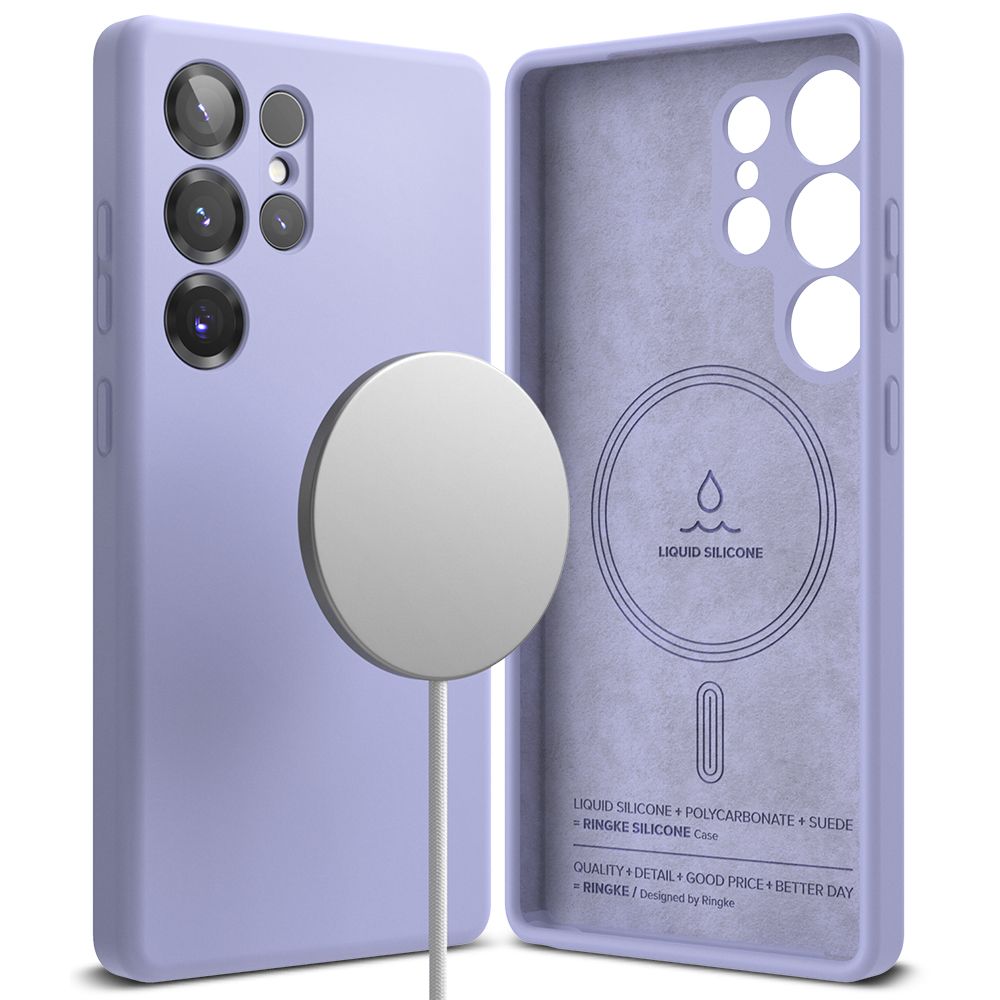 Ringke Samsung Galaxy S25 Ultra Silicone Magnetic MagSafe Case Θήκη Σιλικόνης με MagSafe - Lavender