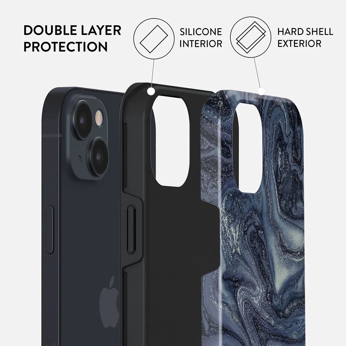Burga iPhone 14 Fashion Tough Σκληρή Θήκη - Navy Trench