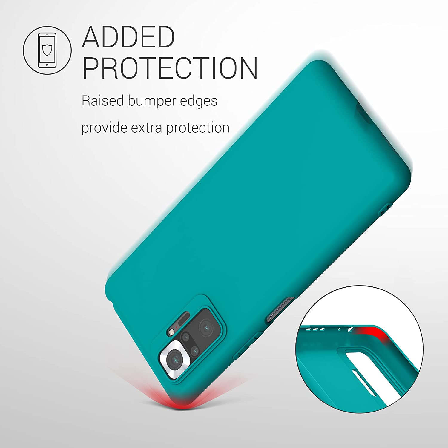 KW Xiaomi Redmi Note 10 Pro Θήκη Σιλικόνης TPU - Petrol Matte - 54551.57