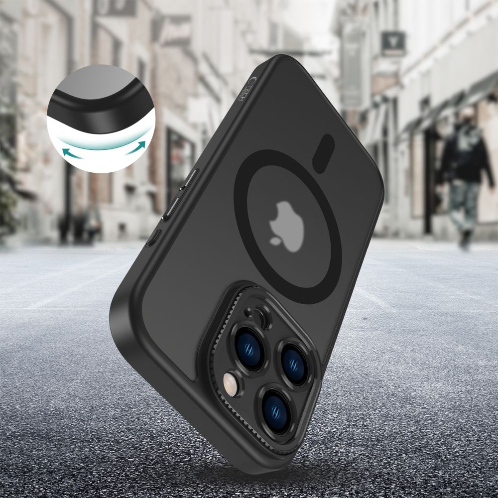 Tech - Protect iPhone 16 Pro MagCam - MagSafe Σκληρή Θήκη με Πλαίσιο Σιλικόνης και Προστασία Κάμερας - Matte Black