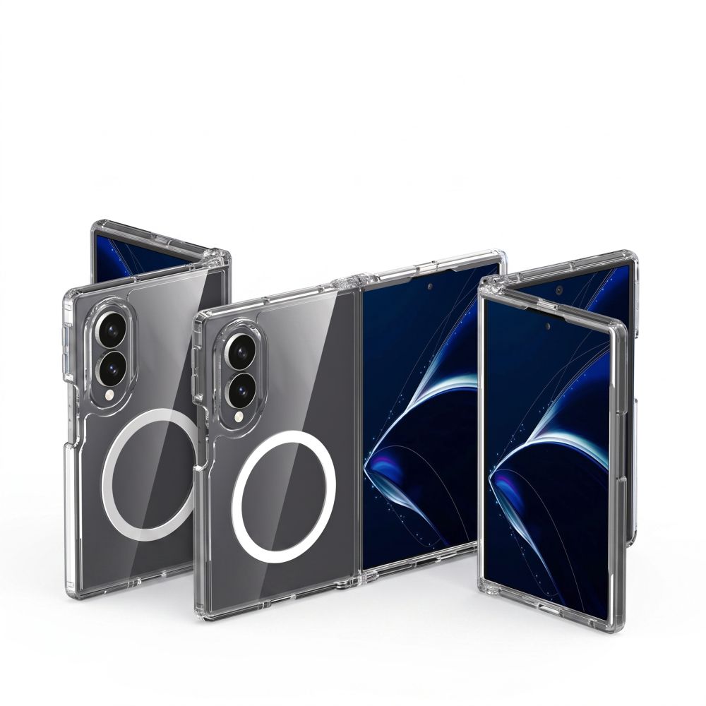 Tech-Protect Samsung Galaxy Z Fold8 - Σκληρή Θήκη με Πλαίσιο Σιλικόνης - Flexair Hybrid MagSafe- Clear