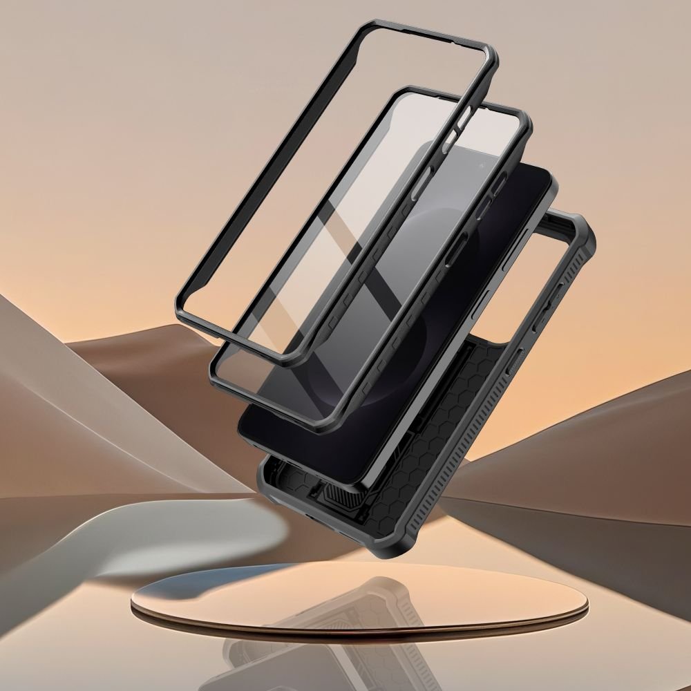 Tech - Protect Samsung Galaxy S26 - Θήκη 360 Full Body με Προστασία για την Οθόνη και την Κάμερα και Stand - Kevlar Cam+ 2 - Set - Black